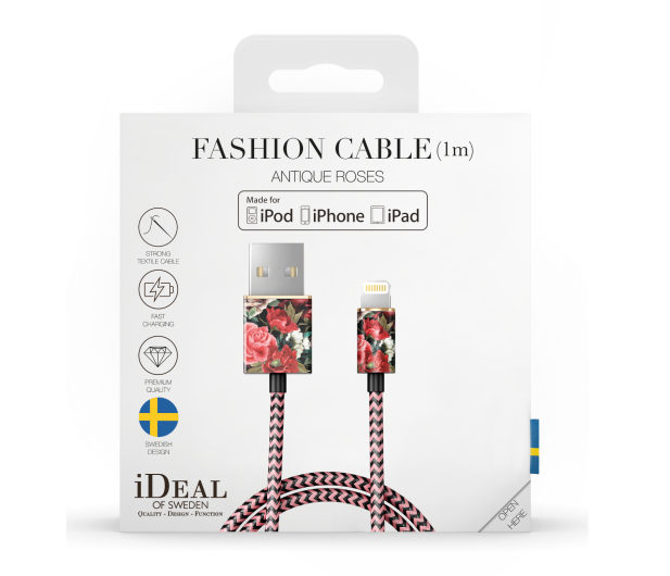 IDEAL USB-Lightning Fashion 1 m (Antique Roses) - 1385197 - zdjęcie 2